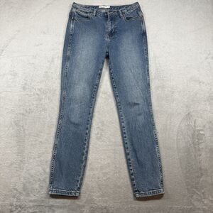 Free People Jeans Women’s 27 Blue Cotton Light Wash Casual Boho Skinny Mid Rise